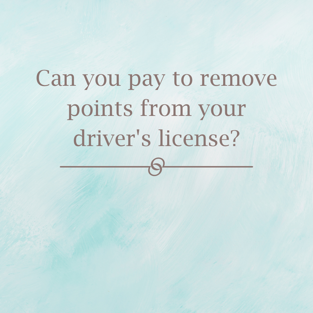 Featured image for “Can you pay to remove points from your driver’s license?”